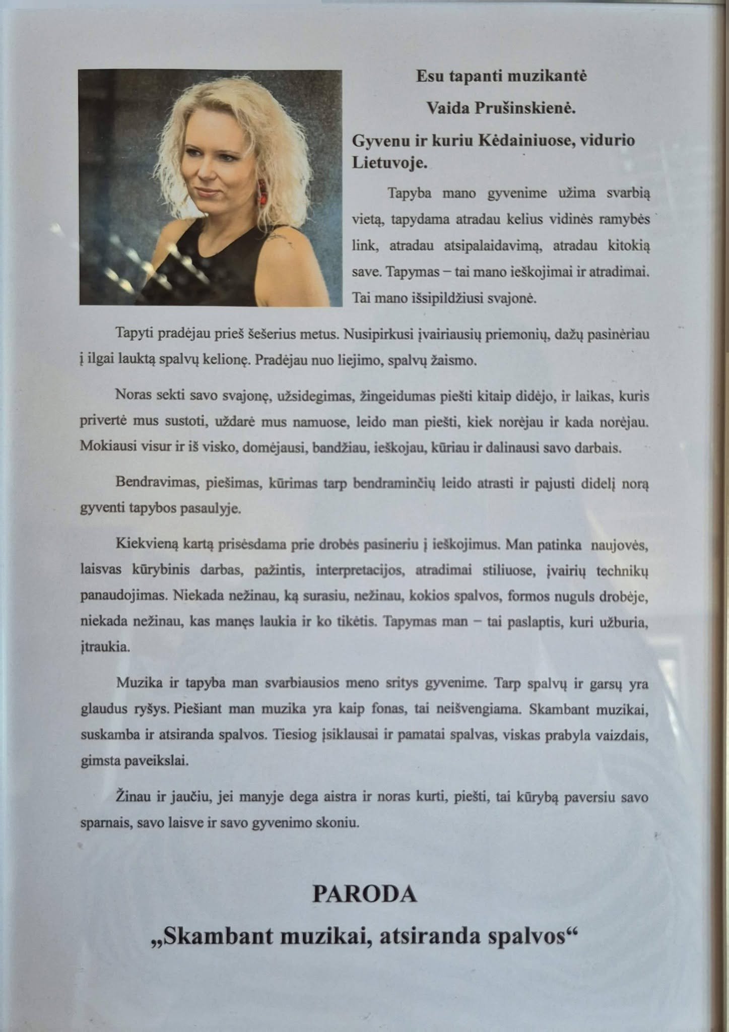 Vaidos Prušinskienės darbų paroda Šėtos bibliotekoje